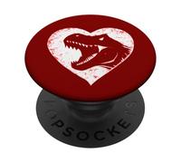 T-Rex Dinosaure Cœur Saint-Valentin Garçons Enfants Préhistoire PopSockets PopGrip Adhésif