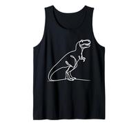 T-Rex Dinosaure Ligne Art Minimaliste Bête Préhistorique Débardeur