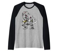 T-Rex Dinosaure Robot Science Fiction Enfants Garçons Manche Raglan