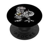 T-Rex Dinosaure Robot Science Fiction Enfants Garçons PopSockets PopGrip Adhésif