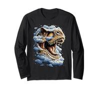 T-Rex enneigé avec Neige et Flocons de Neige Tyrannosaure d'hiver Manche Longue