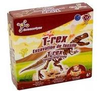T-Rex Excavation De Fossiles 13 Pieces + Livret Educatif 36 Pages - Kit Fouilles - Dinosaure A Deterrer - Jeu Archeologie 6 Ans