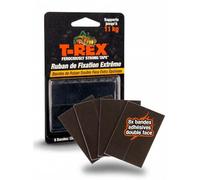 T-REX Extreme Mounting Strips Double Face Extra Fort Mur 8 Pads 11kg | Fixation murale sans percer ni clou ni vis. Adhésif puissant pour tableau et miroir. Intérieur et extérieur étanche.