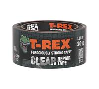 T-Rex Ferociously Strong - Ruban adhésif de réparation transparent - Se déchire facilement à la main - 4,8 cm x 18,1 m - Ruban adhésif transparent pour des fixations discrètes - Résistant aux