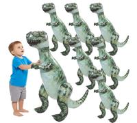 T-Rex géant gonflable - Lot de 1,8 - 0,9 m de haut Dinosaure gonflable vert - Accessoire d'événement gonflable pour enfants Jurassique Décoration de fête d'anniversaire