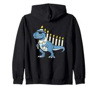 T-Rex Hanoukka Dinosaure Dino Menorah Juifs Enfants Hébreu Sweat à Capuche