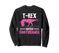 T-Rex Hates Chaturanga - Funny Dino Yoga Graphic Sweatshirt