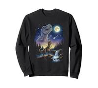 T-Rex Howling to The Moon Meme Funny Dinosaur T-Rex des années 90 Sweatshirt