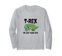 T-Rex n'aime Pas Les Pompes - Dino Punny Funny Workout Manche Longue