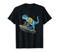 T Rex on A Jet Ski in A Yellow Gilet de Sauvetage T Rex T-Shirt