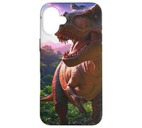 T-rex on the Hunt Dinosaure Coque pour iPhone 16 Plus