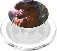 T-rex on the Hunt Dinosaure PopSockets PopGrip pour MagSafe