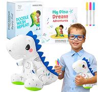 T-Rex Plush Dinosaur Coloring Book Gift Set, Arts and Crafts Soft DIY Washable Dino Doodle Doll Stuffed Animal Toy, Painting Craft Kit Toys, Play Dinosaur Gifts for Kids Boys and Girls Ages 3-5 5-7