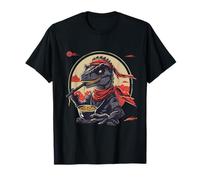 T-Rex Ramen Ninja Dinosaure mangeant des nouilles ramen T-Shirt