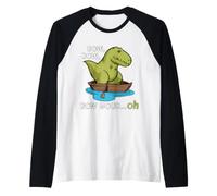 T-Rex Row Your Oh Petit Bras Dinosaure Dino Cool Mignon Drôle Manche Raglan