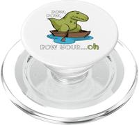 T-Rex Row Your Oh Small Arms Dinosaur Dino Cool Cute Funny PopSockets PopGrip pour MagSafe