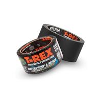 T-Rex Ruban adhésif imperméable et réparateur - 48 mm x 9,1 m - Noir - Ruban de réparation sous-marin étanche et extra fort - Autocollant pour film de piscine, tuyaux d'eau et maison - Résistant aux