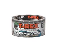 T-Rex Ruban adhésif imperméable flexible - Ruban adhésif imperméable robuste pour réparation, fuites, patchs de toit - Résistance aux intempéries et aux UV extrêmes - Blanc - 4,8 cm x 9,1 m (lot de 1)