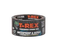 T-Rex Ruban adhésif imperméable flexible - Ruban adhésif imperméable robuste pour réparation, fuites, patchs de toit - Résistance aux intempéries et aux UV - Noir, 4,8 cm x 9,1 m (lot de 1)