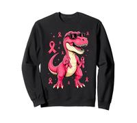 T-Rex Ruban Rose pour Sensibilisation au Cancer du Sein Dinosaure Sweatshirt