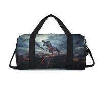 T-rex Sac de sport dinosaure avec compartiment à chaussures Sac de voyage Sac de gym Organiseur de bagages pour femmes, hommes, enfants, filles, garçons