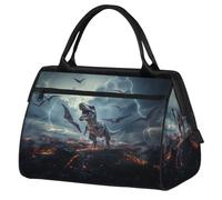 T-rex Sac de voyage dinosaure pour femmes, hommes, enfants, garçons et filles, sac de week-end, sac fourre-tout de 24 l pour le sport, la gym, le yoga, couleur, Big, Organiseur de sac