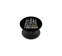 T-Rex T-Rex Retro NYC Pixel in NYC Dinosaure Jaune Taxi Graphic PopSockets PopGrip Adhésif