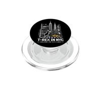 T-Rex T-Rex Retro NYC Pixel in NYC Dinosaure Jaune Taxi Graphic PopSockets PopGrip pour MagSafe