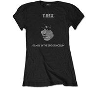 T-Rex - T-Shirt # S Black Femmina # Dandy