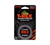 T-Rex Tape Extreme Hold Ruban de montage double face robuste noir, peut contenir jusqu'à 50 lb, 25 mm x 1,5 m