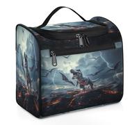 T-rex Trousse de toilette de voyage dinosaure pour femmes, hommes, enfants, filles, garçons, grande trousse de maquillage à suspendre 11,2 L, trousse de toilette à suspendre, couleur, Big, Organiseur
