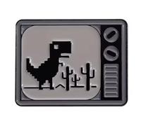 T-Rex Tyrannosaure Dinosaure There is No Internet Connection Error Dino Run Browser Game TV Set Screen 3 cm Pin Badge en émail