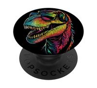 T-Rex Tyrannosaurus Rex Dinosaure J'aime Les Dinos Dino PopSockets PopGrip Adhésif