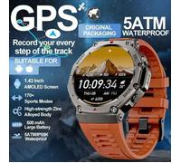 T-Rex3 GPS montre intelligente pour Xiaomi IOS intégré GPS boussole altimètre barométrique double bande GNSS - Red-GPS 5ATM Watch