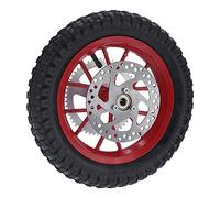 T Roues de Vélo, Taotao Dirt Bike Parts Roue Arrière 12.5X2.75In Mini Ycle Roue Arrière Antidérapant Caoutchouc Acier Alliage pour 47Cc 49Cc 2 Temps Dirt Bike Argent (C (rouge))