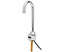 T&S Brass EC-3100-VF05 Robinet électronique à point de contrôle, col de cygne, module de contrôle AC/DC, 0,5 GPM, appareil de pulvérisation VR