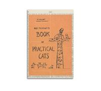 T S Eliot Old Possum's Book of Practical Cats Art Poster sur toile Décoration pour chambre à coucher Salon Sans cadre 20 x 30 cm