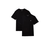 Calvin Klein Jeans T-Shirts Manches Courtes Lot de 2 Homme Monologo Col Ras-du-Cou, Noir (CK Black/CK Black), M
