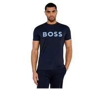 Hugo Boss T-shirt Thinking 1 Homme – jersey de coton, grand logo imprimé – Bleu foncé L