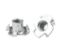 T-Schrauben 5/10/20/50pcs M3 M4 M5 M6 M8 M10 M12 zingué quatre griffes écrou haut-parleur t-écrou aveugle à dents insérer en t Inserts pour fente d'extrusion(20pcs,M6)