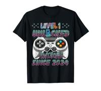 T-Shirt 1er Anniversaire débloqué Niveau 1 pour garçons Gamer T-Shirt