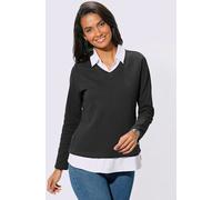 T-shirt 2 en 1 aspect 2 en 1 tendance - Collection L - graphite-blanc GRAPHITE-BLANC 44