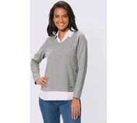 T-shirt 2 en 1 aspect 2 en 1 tendance - Collection L - gris-blanc GRIS-BLANC 42