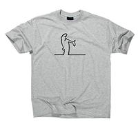 T-shirt #2 La Linea Lui Cartoon Fun Kult, L, Gris Sport