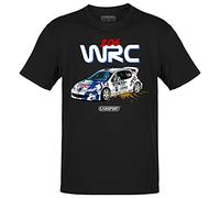 T-Shirt 206 WRC Noir, Coupe Ajustée, 100% Coton, idée Cadeau Fan Voiture (L)
