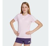 T-shirt 3 bandes Training Essentials Enfants Clear Pink / White 11-12A