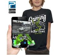 T-shirt 3D animé MANETTE DE JEUX VIDEO - GAMER - Mains de zombie - PIXEL EVOLUTION - Enfant - Réalité Augmentée 6 ans