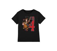 T-shirt 4ème anniversaire motif woody coton toy story i'm 4 noir 7/8A