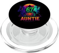 T-Shirt 67 Auntie Halloween Mème Squelette Citrouille Fantôm PopSockets PopGrip pour MagSafe