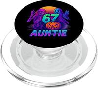T-Shirt 67 Auntie Halloween Mème Squelette Citrouille Fantôm PopSockets PopGrip pour MagSafe